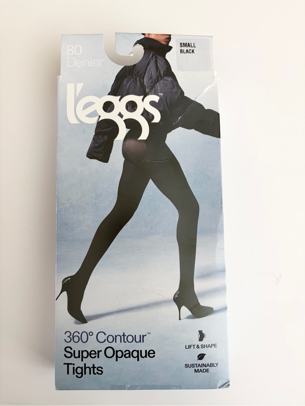 Leggs Super Opaque Tights - Black SIZE SMALL